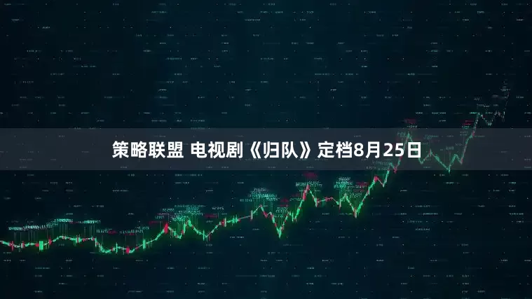 策略联盟 电视剧《归队》定档8月25日
